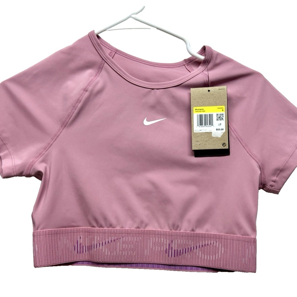 NIKE WOMENS TRAINING CROP TOP,  SMALL , NEW, HM6369, PINK (C9)